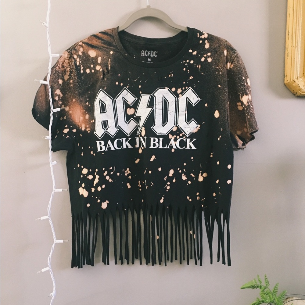 Bleached AC/DC shirt